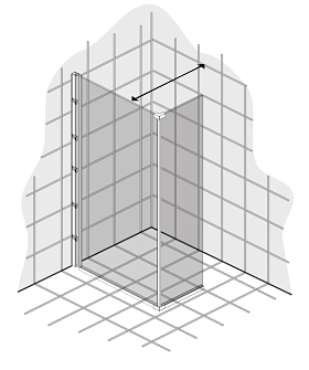 Croquis barre fixation paroi douche Ideal Standard