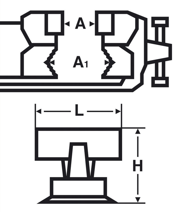 dimensions étau à mors parallèles