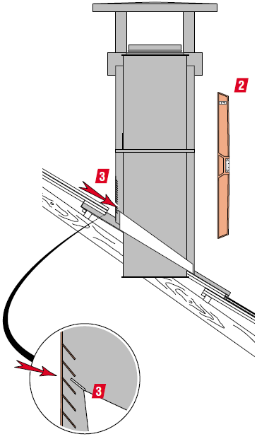 5ème étape pose de sortie de toit 