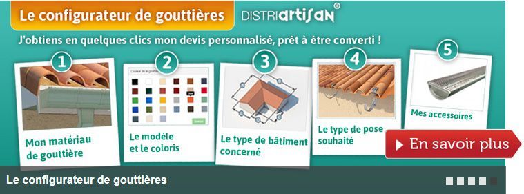 Configurateur gouttière distriartisan