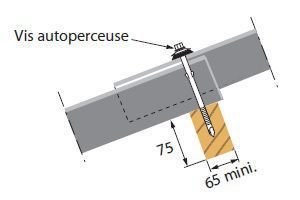 fixation plaque eternit panne bois vis autoperceuse