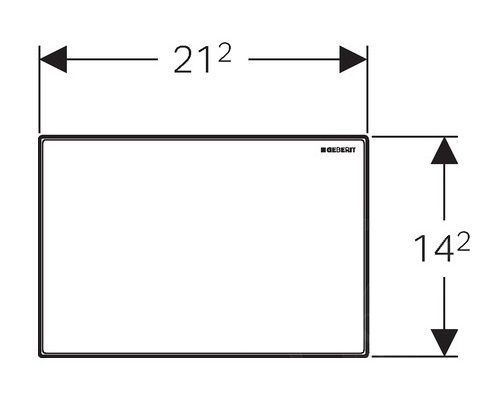 dimensions plaque fermeture en verre omega geberit 115.082.SI.1