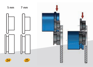 molette 24 pour bordeuse SB5M Jouanel