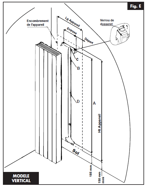 installation radiateur fonte active à inertie Bellagio smartcontrol vertical