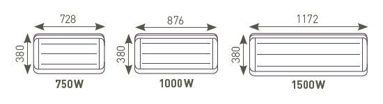 dimensions radiateur equateur 3 bas thermor