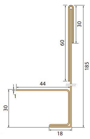 profil d'arrêt latéral + raccord Lap