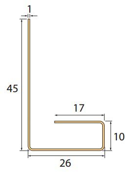 profil de finition d'arrêt Lap