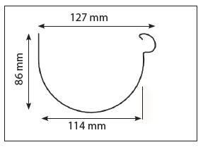 Schéma gouttière aluminium demi-ronde