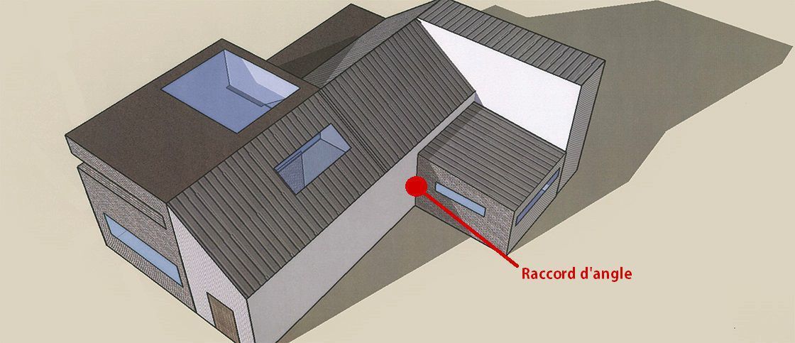 Plan du raccord d'angle extérieur