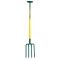 Fourche à bêcher à douille 4 dents triangulaires 11mm 1,45kg manche novagrip béquille 90cm