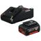 Batterie bosch gba 18v 4.0 ah + chargeur 18v-40 professional - 1600a01b9y