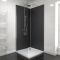 Pack panneaux muraux noir en aluminium avec profilé d'angle et de finition anodise brillant - 90 x 90cm - wall'it black 90x90 Aurlane - FAC404