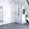 Pack paroi de douche transparent 120cm profile chrome - dim: 120x200cm - freedom 2 120 + barre de fixation freedom 2 telescopic Aurlane - FAC439