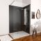 Pack panneaux muraux noir en aluminium avec profilé d'angle et de finition chrome + receveur a poser - 90 x 120cm - wall'it gris 90x120 + whiteness ii 120 Aurlane - PACP008
