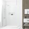 Paroi de douche 140x200cm verre transparent - profilé + barre plafond finition chrome - freedom 2 Aurlane - PACF376