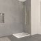 Paroi de douche 90x200cm verre 8mm - profilé + barre plafond finition or brossé - freedom 2 gold Aurlane - PACF433
