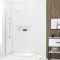Paroi de douche 100x200cm verre transparent - profilé + barre plafond chrome - freedom 2 chromed Aurlane - PACF452