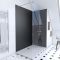 Pack 2 panneaux muraux wall'it noir + receveur whiteness ii 120 + paroi de douche freedom 2 thin transparent 120 + barre de fixation chrome Aurlane - PACP042