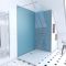 Pack 2 panneaux muraux wall'it bleu + receveur whiteness ii 120 + paroi de douche freedom 2 thin transparent 120 + barre de fixation chrome Aurlane - PACP055