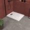 Pack receveur blanc effet pierre 100x80 cm et grille décor perforée en inox - pack rock 2 Aurlane - PACR106