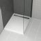 Receveur en acrylique blanc effet pierre 100x80x4cm + grilles linéaires chrome et gun metal Aurlane - PACR172