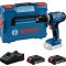 Perceuses-visseuses à percussion sans-fil PRO GSB 18V-25 - BOSCH - avec 2 batteries 2Ah - chargeur - L-Boxx - 06019K9302