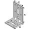 Equerre renforcée 90x60x60x1,5 Alsafix - ER08050515