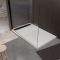 Receveur blanc effet granite en résine epoxy 80x140x3 cm + grille linéaire noire Aurlane - PACR291