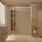 Paroi de douche verre cannelé 6 mm - 140x200 cm - cadre et bras aluminium or doré brossé Aurlane - FAC1037