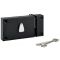 Serrure horizontale époxy noir 4 gorges 140x80 mm THIRARD à pêne dormant seul - Droite - 004113