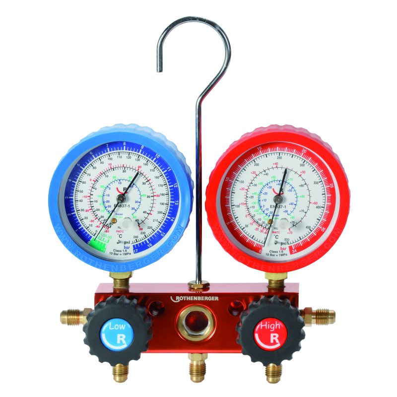 Manifold analogique à 2 voies 5/16" SAE pour R410A et R32