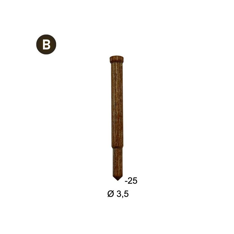 Pointes en bois Lignoloc® 35 x 25 avec tête - 16S3525W