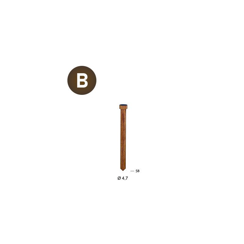 1000 Pointes en bois Lignoloc® 47 x 58 avec tête - 16S4758WT