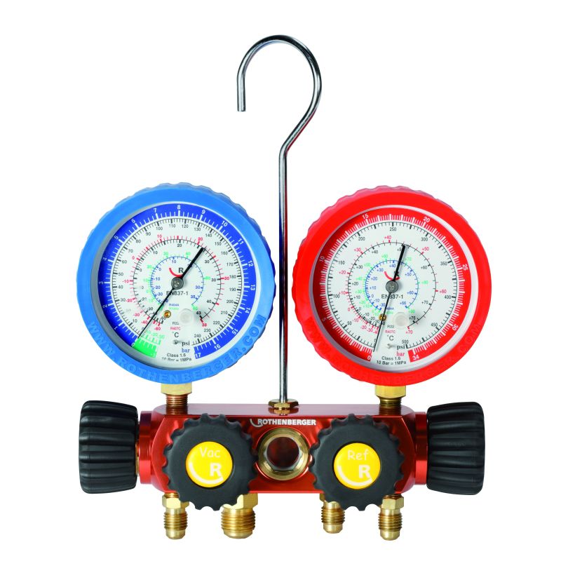 Manifold analogique à 4 voies 1/4" SAE pour R22, R134a, R407C et R404A 