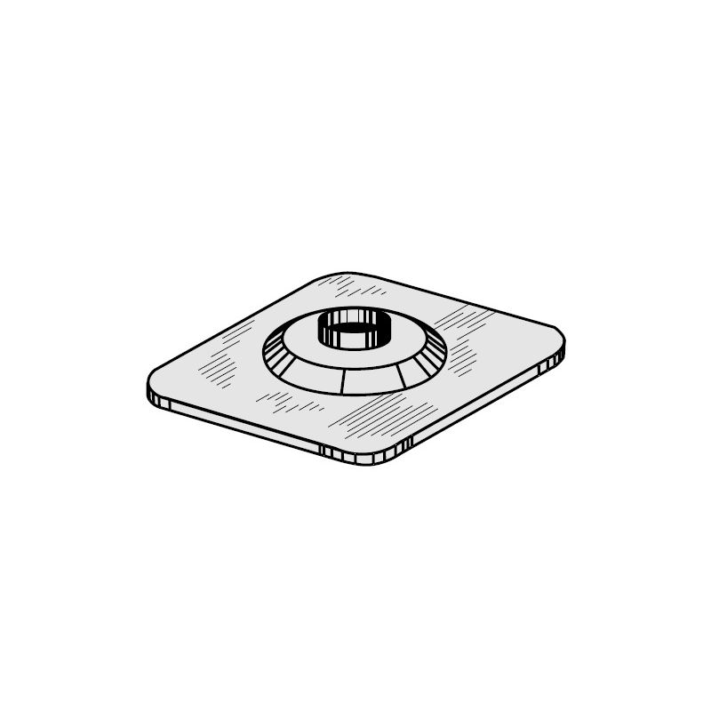 Plaquette galvanisée pour support tuile