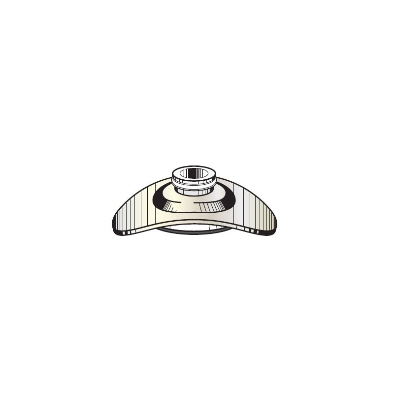 Plaquette aluminium avec rondelle à cheminée 8mm
