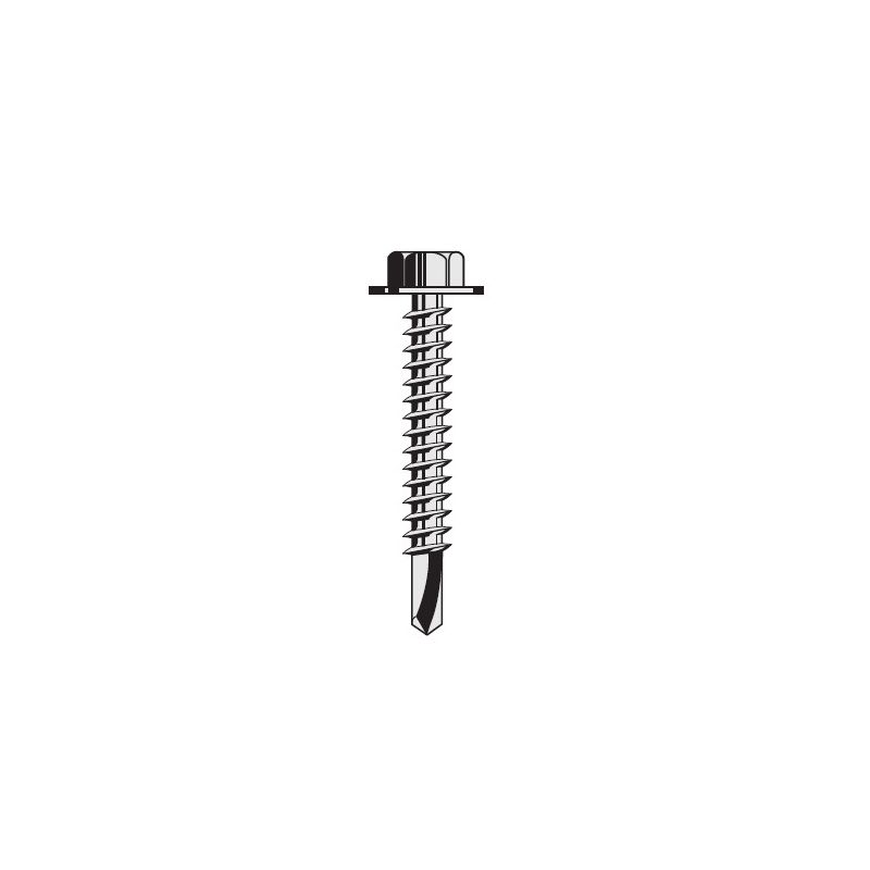 Vis TH P5 ZN bardage, 6,3x25 en gris anthracite