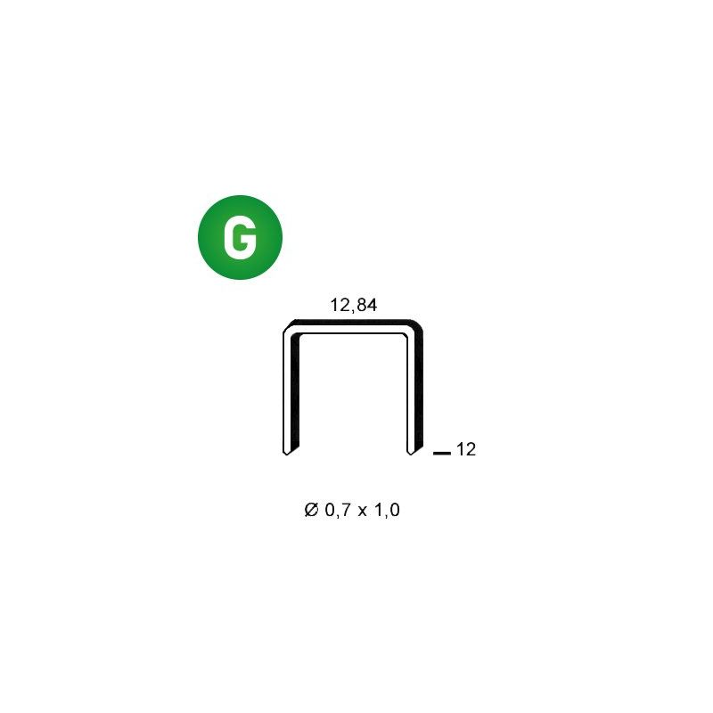Agrafes A-12 galva Alsafix - 6A-121