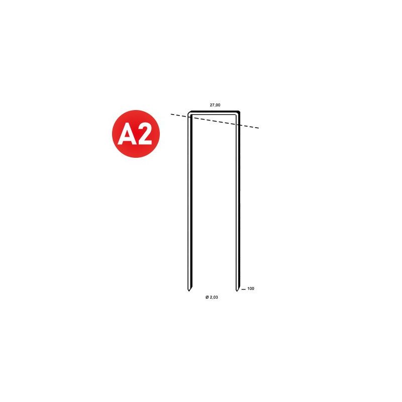Agrafes WP-100 INOX Alsafix - Boite de 2180 pièces - 6WP1009