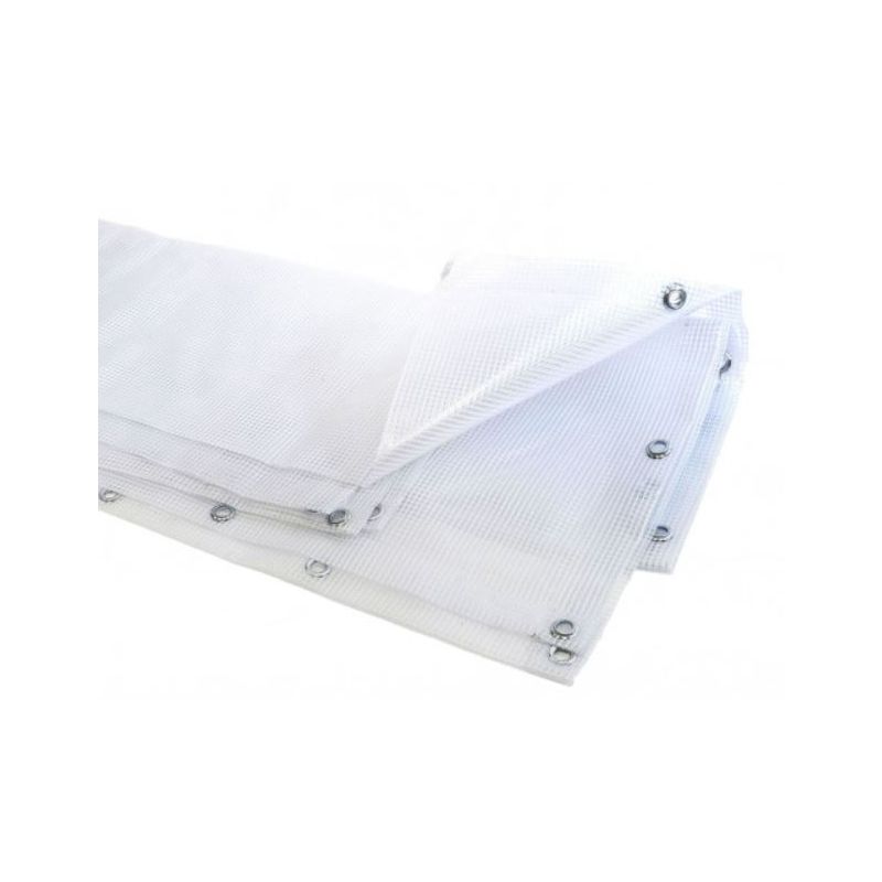 Bâche sur mesure transparente polyester enduit PVC 500 g/m²