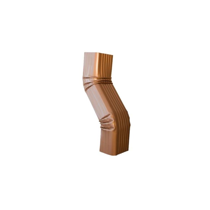 Dévoiement frontal pour gouttière aluminium corniche 60x80 mm