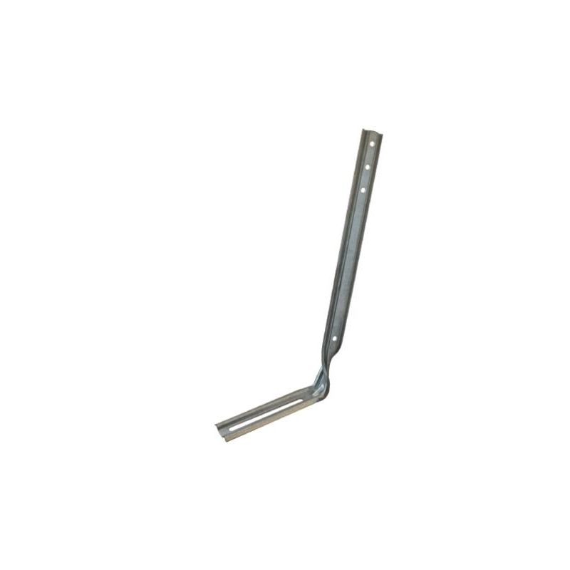 Hampe chantournée pour fixation gouttière Aluminium sur chevrons