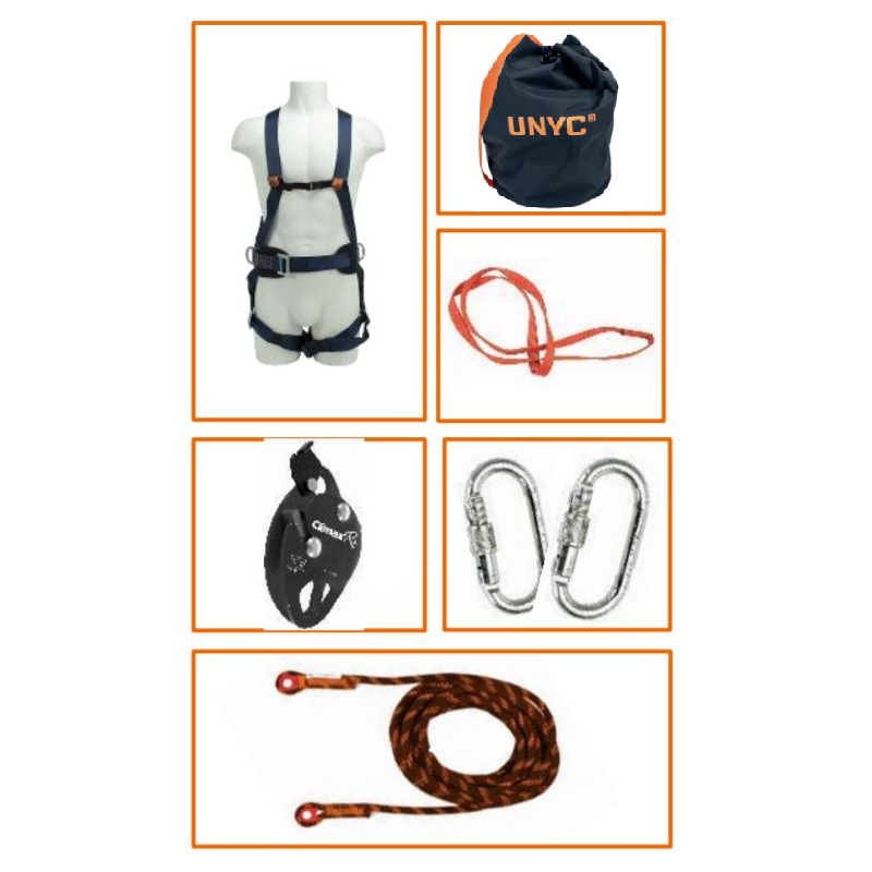 Kit prêt à l'emploi anti-chute et maintien au travail Comfort Unyc (taille au choix) 