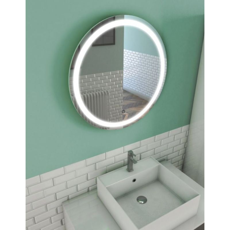 Miroir salle de bain LED auto-éclairant CIRCLE LIGHT Ø59cm Aurlane - MIR009