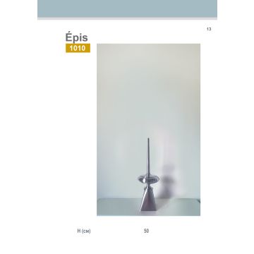 Epi de faîtage en zinc naturel  hauteur 50 cm - 1010-50