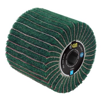Brosse fibre synthétique G240 et lamelles G120 FAR TOOLS Ø 120 mm L 100 mm - 110863