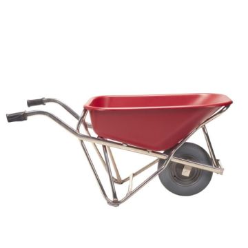 Brouette aluminium profi-Max Plus rouge roue anti-crevaison