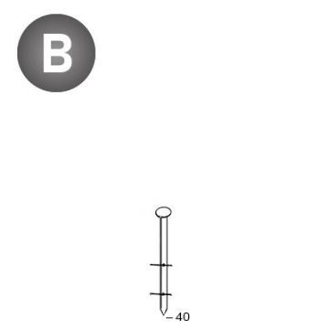 Pointes COILS 28 x 40 annelées EPAL - Boite de 7500 pièces - 16F2840E