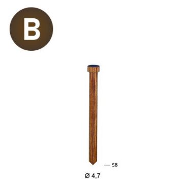 1000 Pointes en bois Lignoloc® 47 x 58 avec tête - 16S4758WT
