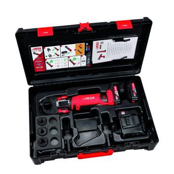 Presse à sertir L2X Virax + pince mère + 2 batteries + inserts au choix-TH Ø16-20-26 (multicouche) - 253577